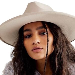 Free People Clean Slate Wide Brim Wool Hat | One Size
